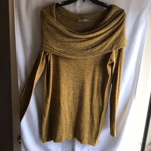 Mustard Off the Shoulder Sweater